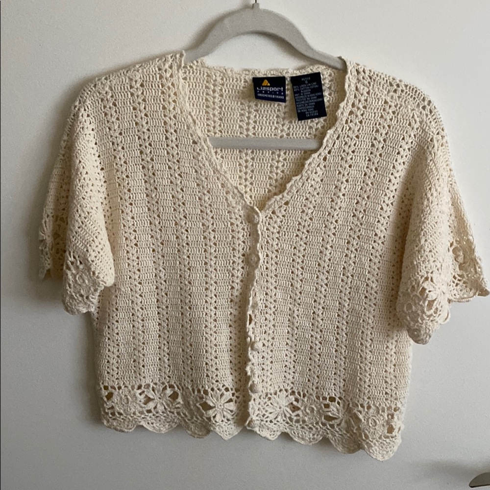 Cream Crochet Top